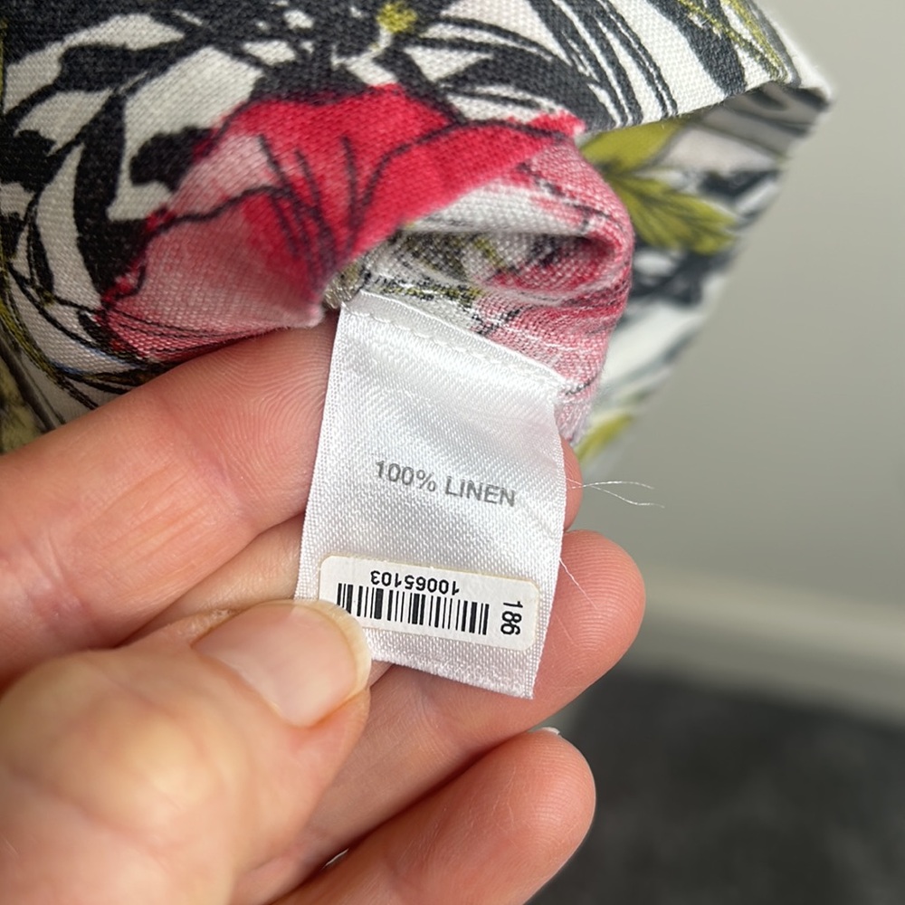 J. JILL Love Linen Floral Sleeveless Dress Size Medium Petite - Picture 13 of 16